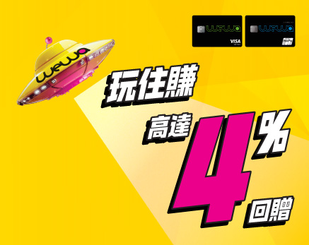 自選玩樂類別賺高達4%現金回贈